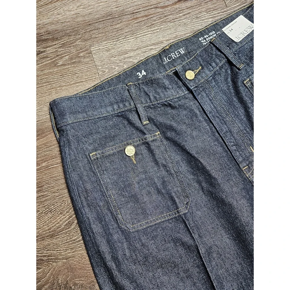 J. Crew Women's High-rise Sailor Denim Trouser in 1996 Semi-stretch Size 34 NWT